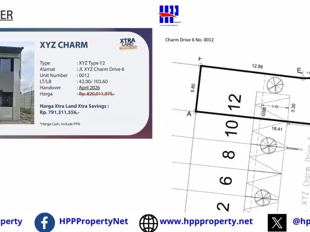 Park Serpong – XTRA Land, XTRA Savings | XYZ CHARM – TYPE Y2