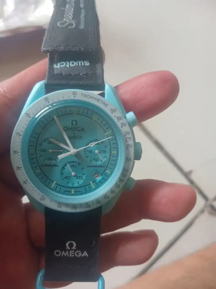 swatch omega blue