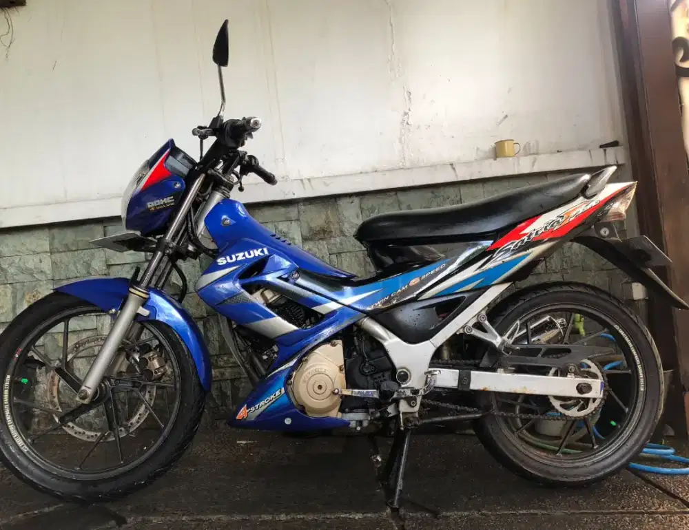 Satria fu150 cbu thailand 2005 biru hitam ori