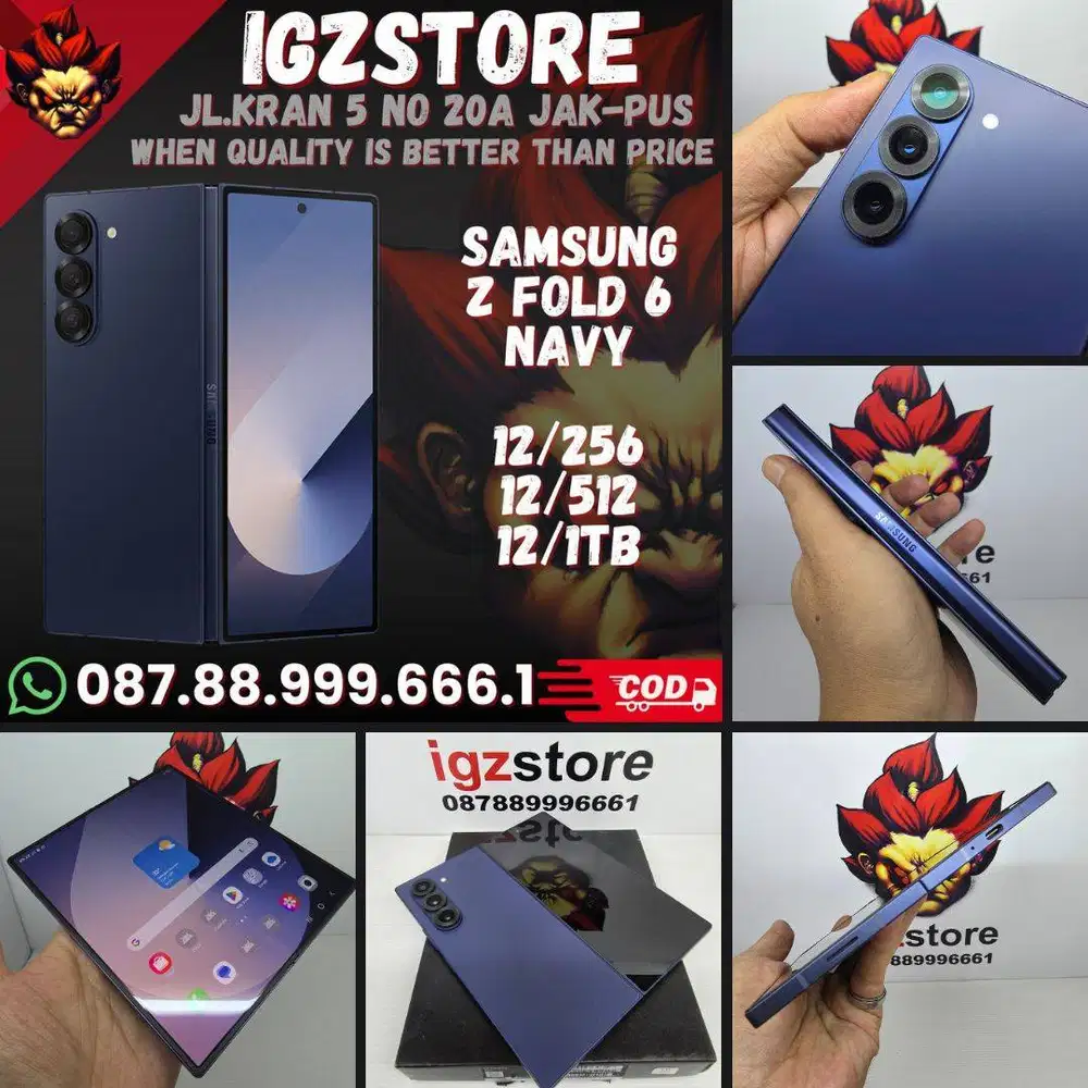 Samsung Z FOLD 6 12 256/512gb/1tb Silver SEIN Fullset Super Mulus No M