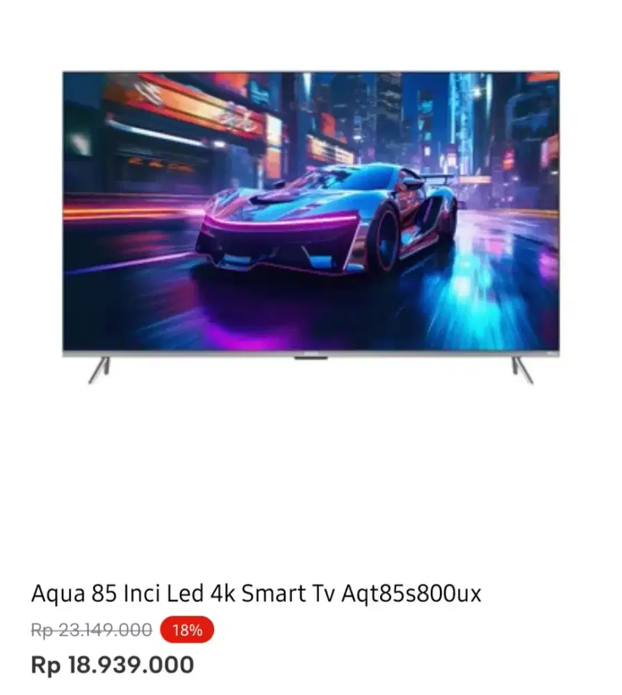 AQUA GOOGLE TV 4K 85 INCI