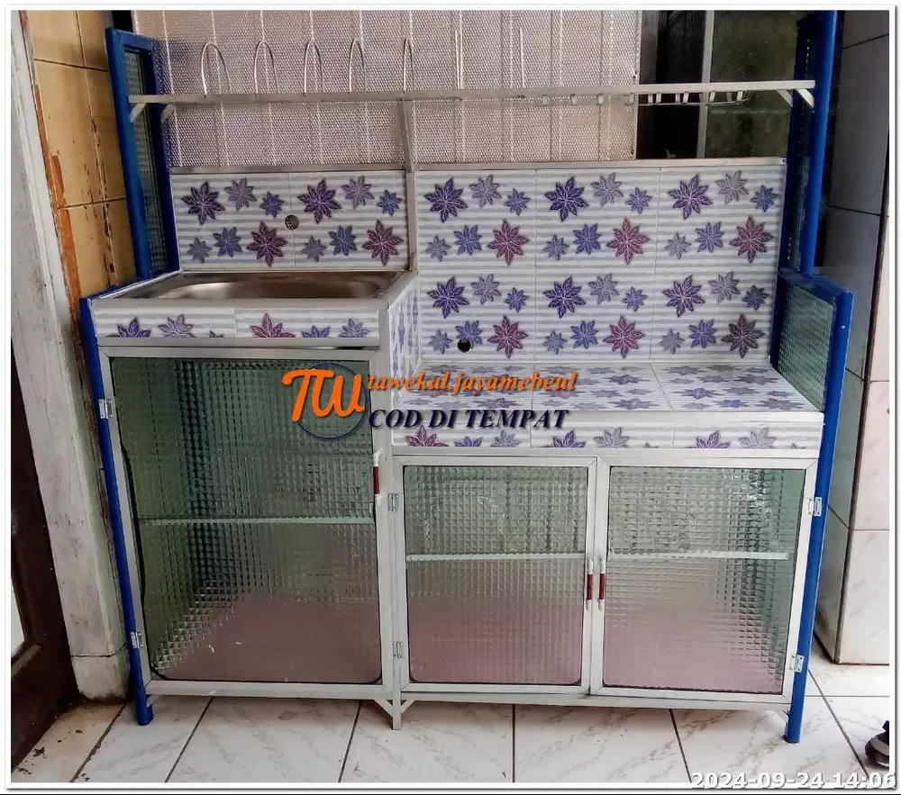 set kantor rak piring kompor dan rak cuci piring batang besar