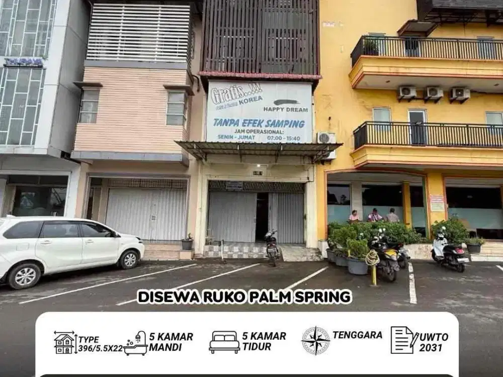 disewa ruko palm spring