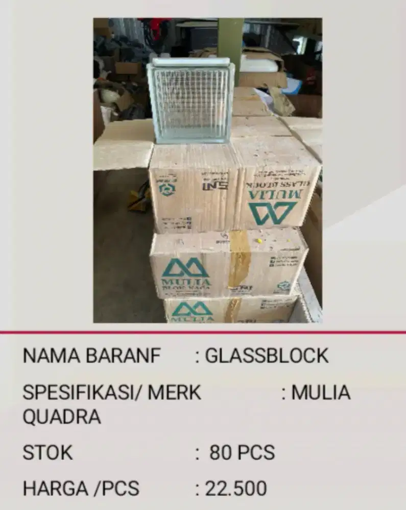 Glass Block Mulia