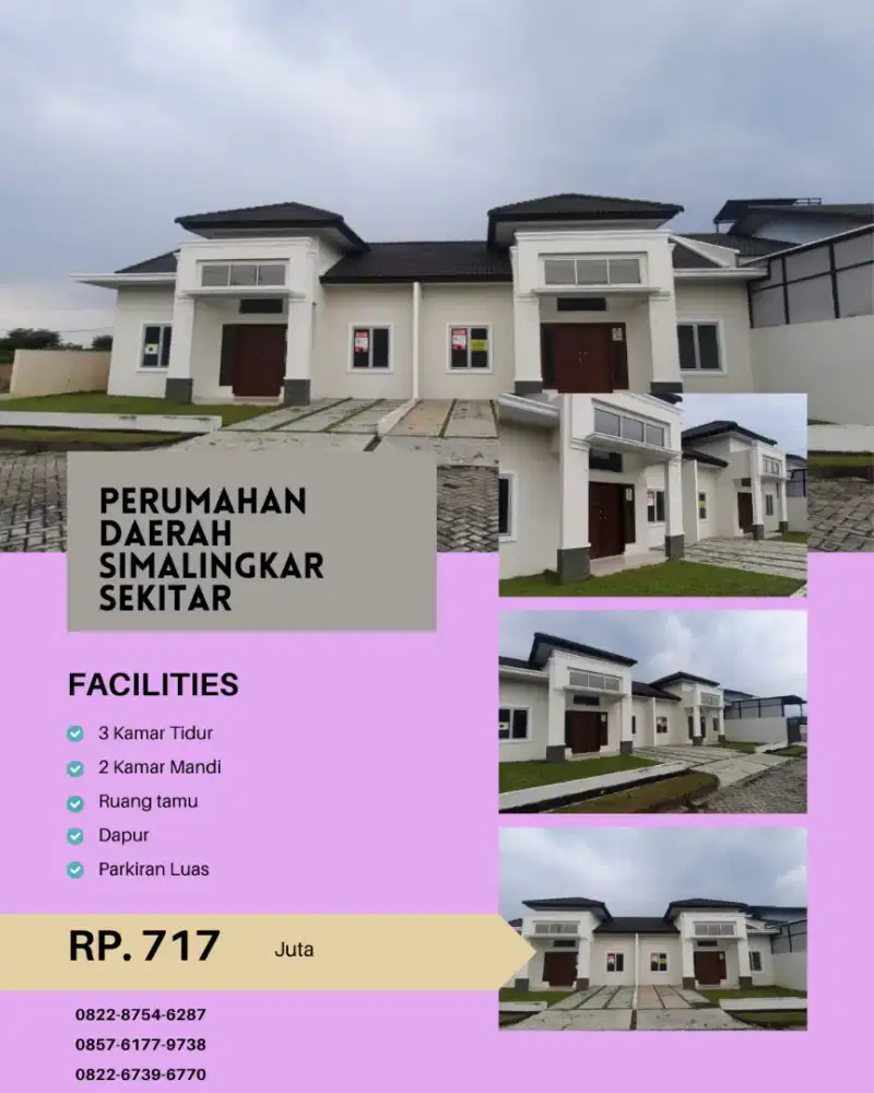 Dijual Perumahan Nyaman Asri Bersi Dan Luas Daerah Simalingkar B