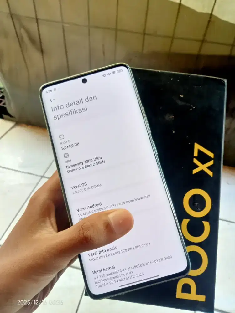 Poco X7 5G , Ram 8+8/256 fullset