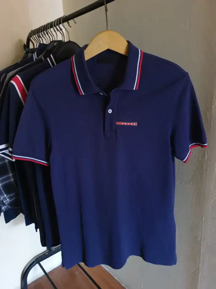 Prada Polo Shirt Navy Blue