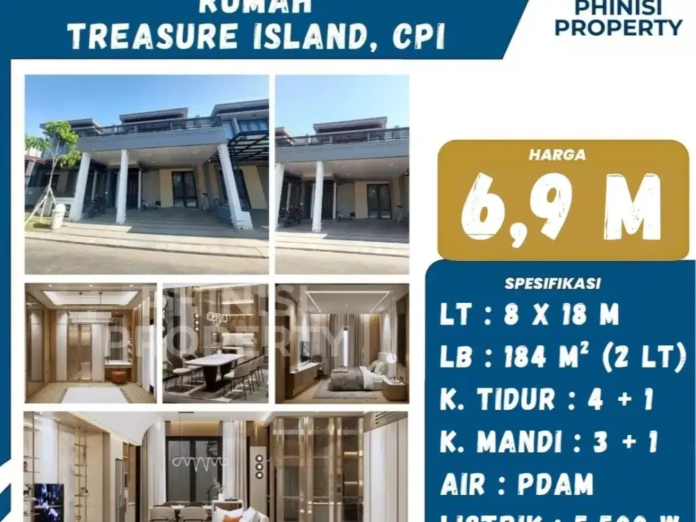 Dijual Rumah Sudah Interior di Treasure Island Citraland City Cpi