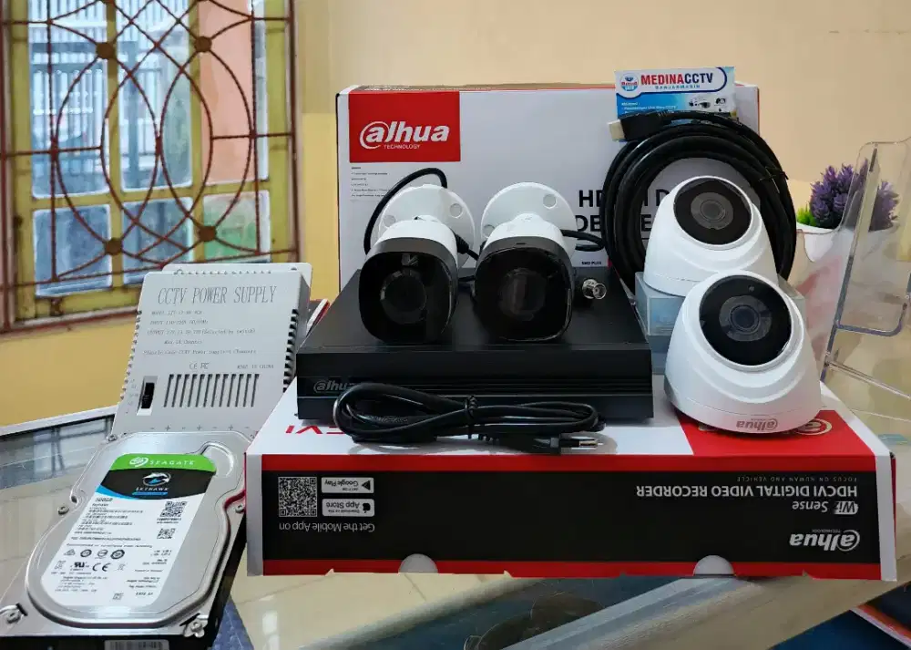 CCTV 4 Kamera indoor/outdoor bebas pilih
