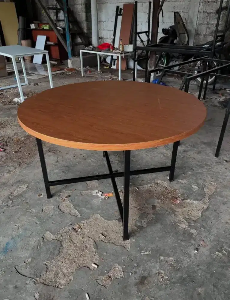 Meja Lipat Silang Bundar D120