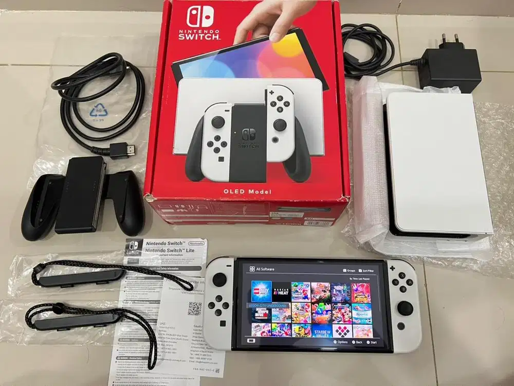 Nintendo switch oled CE EF WE dualboot 128gb LIKE NEW