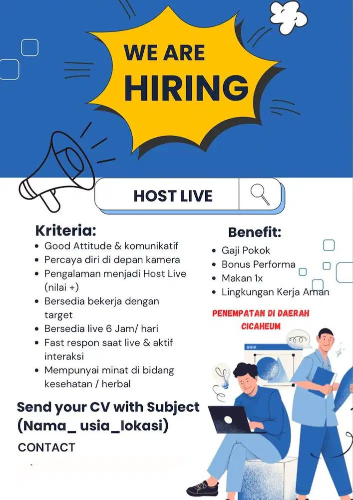 Loker host live bandung