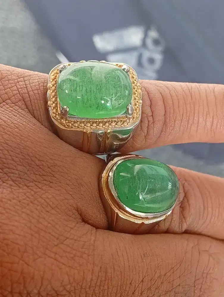 Batu cincin zambrut ori kalimantan