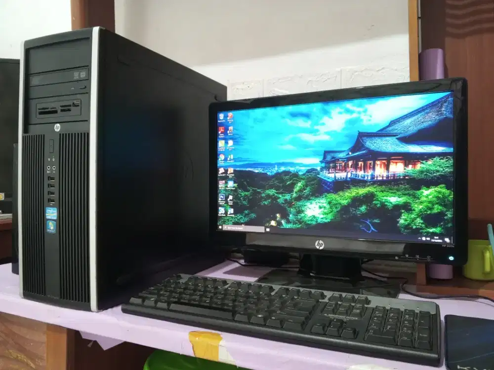 Pc HP fullset (intel core i5 + ram 8gb + vga amd + monitor 20inch)