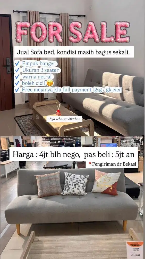 Sofa dan Meja Tamu Modern – Terawat, Kualitas Premium