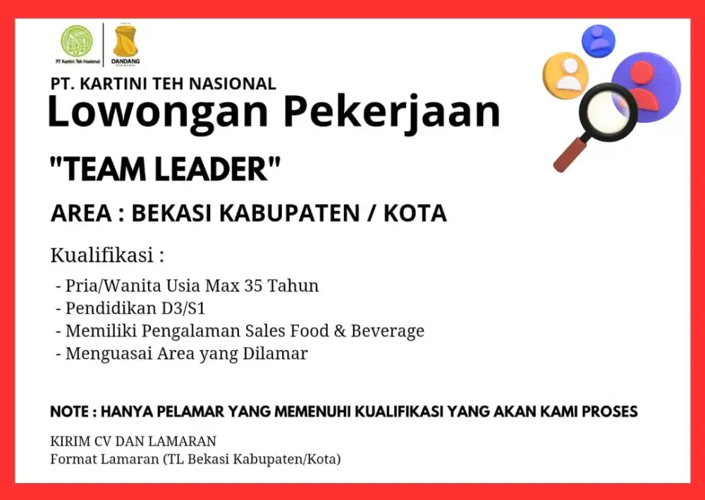 Lowongan sales motoris dan team leader