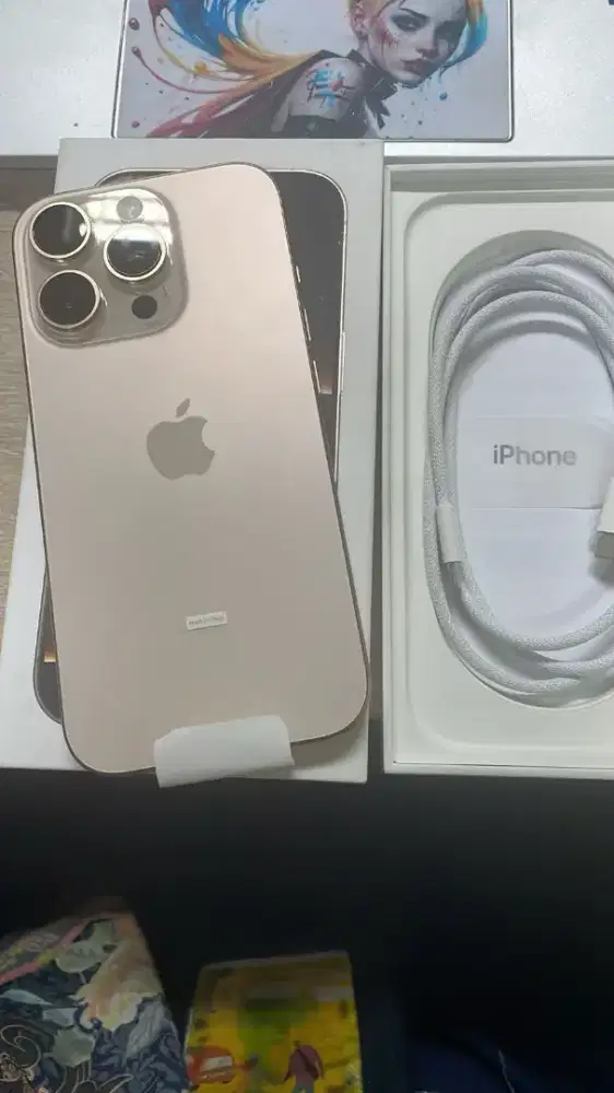 Iphone 16 Pro 256 gb ibox garansi mei 2026 fullset dessert titanijm