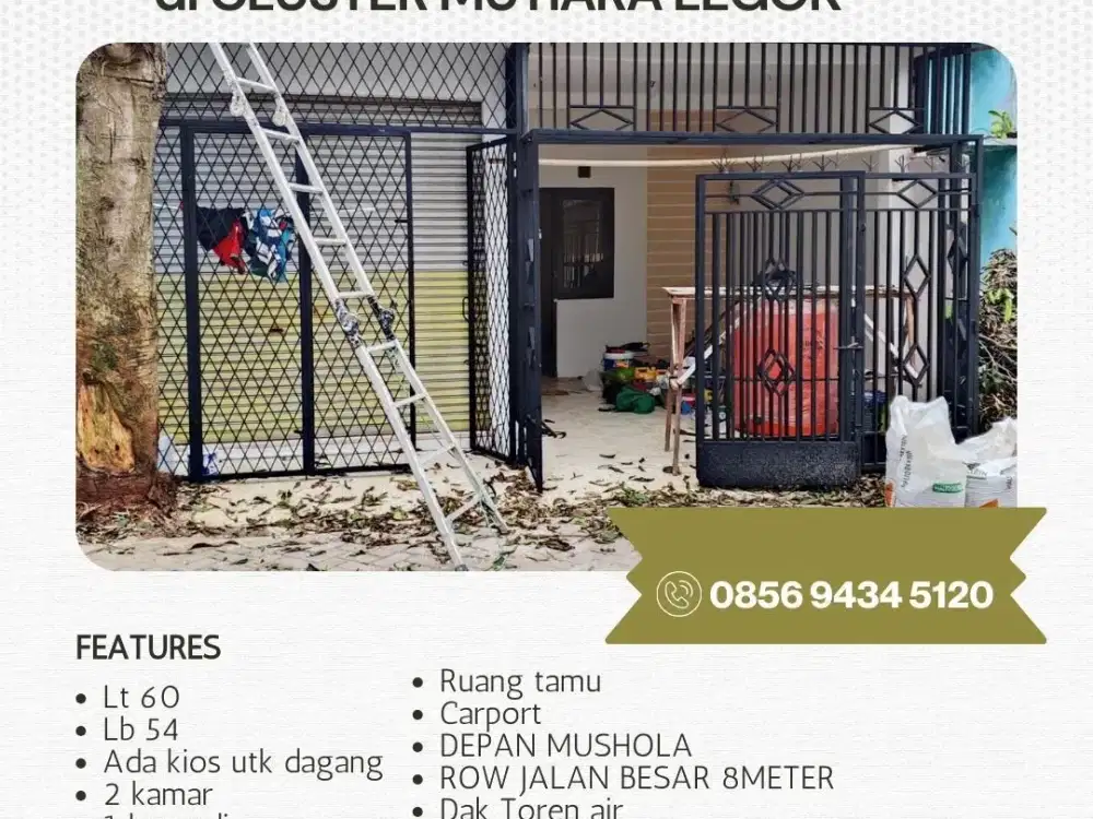 Dijual CEPAT CASH ONLY rumah di CLUSTER MUTIARA LEGOK