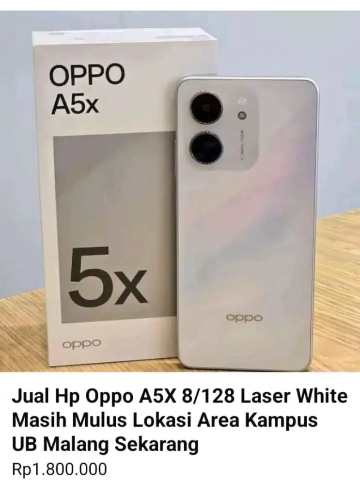Oppo A5x 8/128 baru 2 bulan likenew