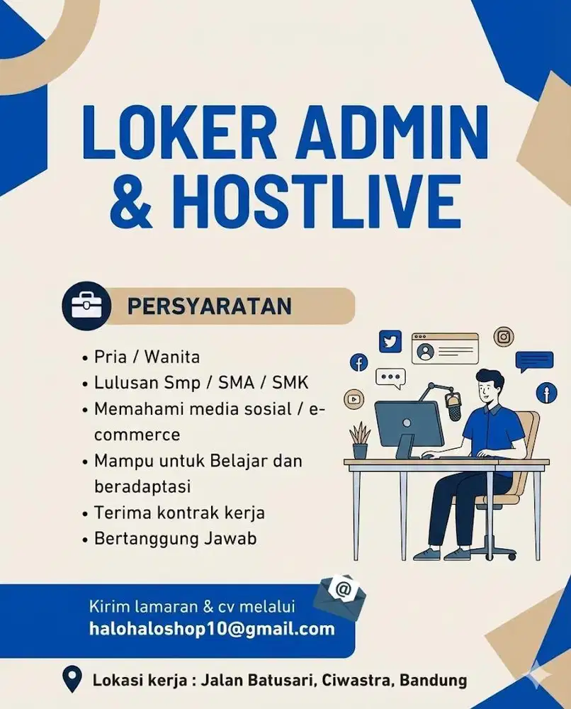 Admin & Host Live Tiktok Shopee