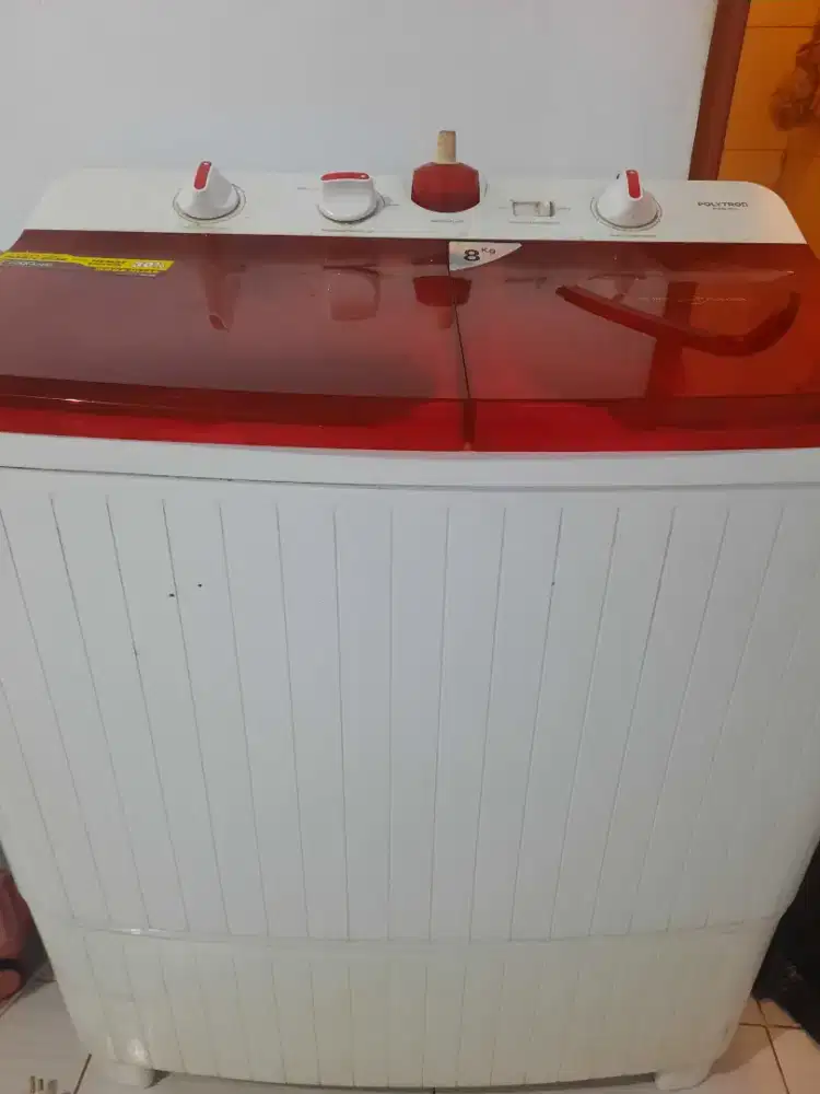 Mesin cuci polytron 2tabung kapasitas 8kg