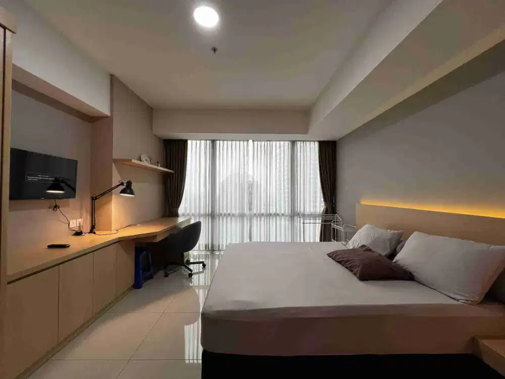 U Residence 3 apartemen, lantai bawah , full furnish dan studio 35m2 view timur UPH