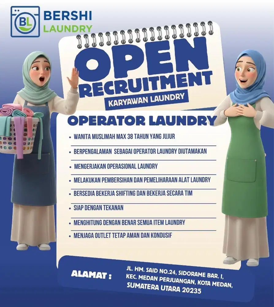 LOWONGAN KERJA KARYAWAN LAUNDRY MEDAN