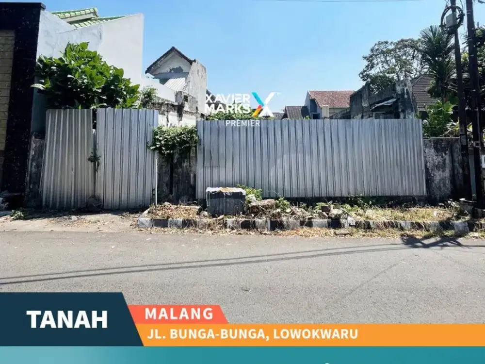 Dijual Tanah Strategis Cocok Untuk Rukos di Jl Bunga Bunga Malang