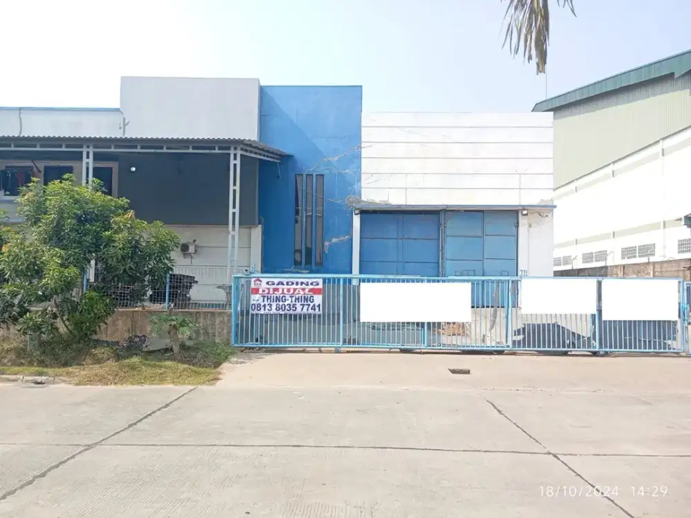 Ss.3153- Dijual Cepat !! Gudang 29,53 x 59,85 Siap Pakai Jalan Lebar di Marunda Center Hadap Selatan