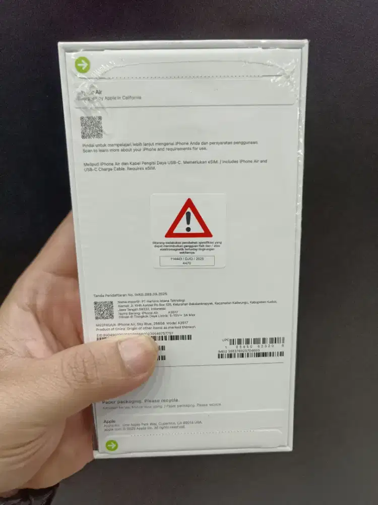 BOX IP 17 AIR 256 BLUE JUAL CEPAT!