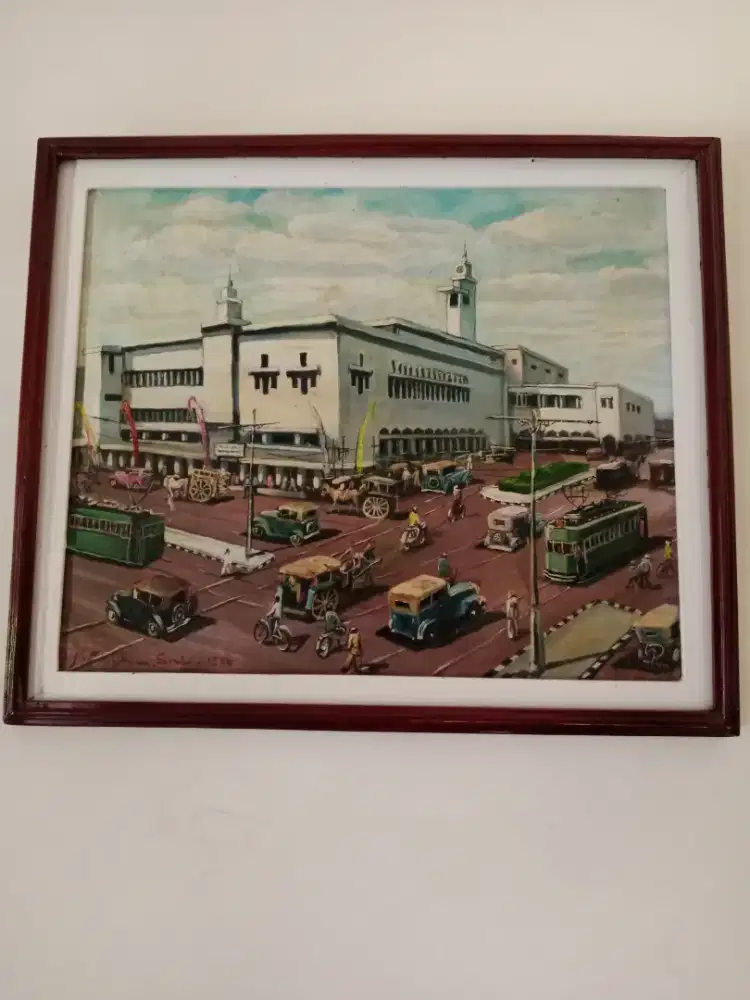 Lukisan kuno tugu pahlawan surabaya