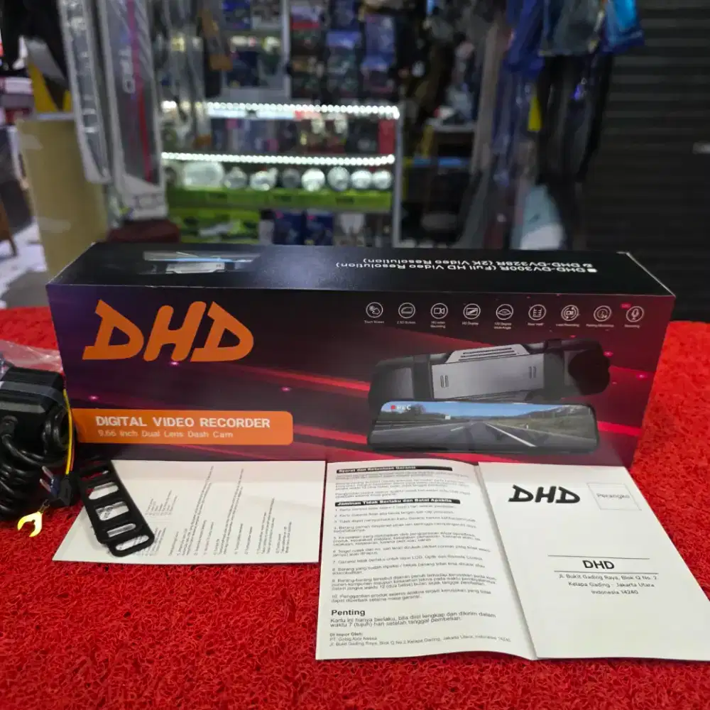 DVR DHD DHD-DV328R 2K Video Resolution Dual Lens Dash Cam DHD 9.66 in