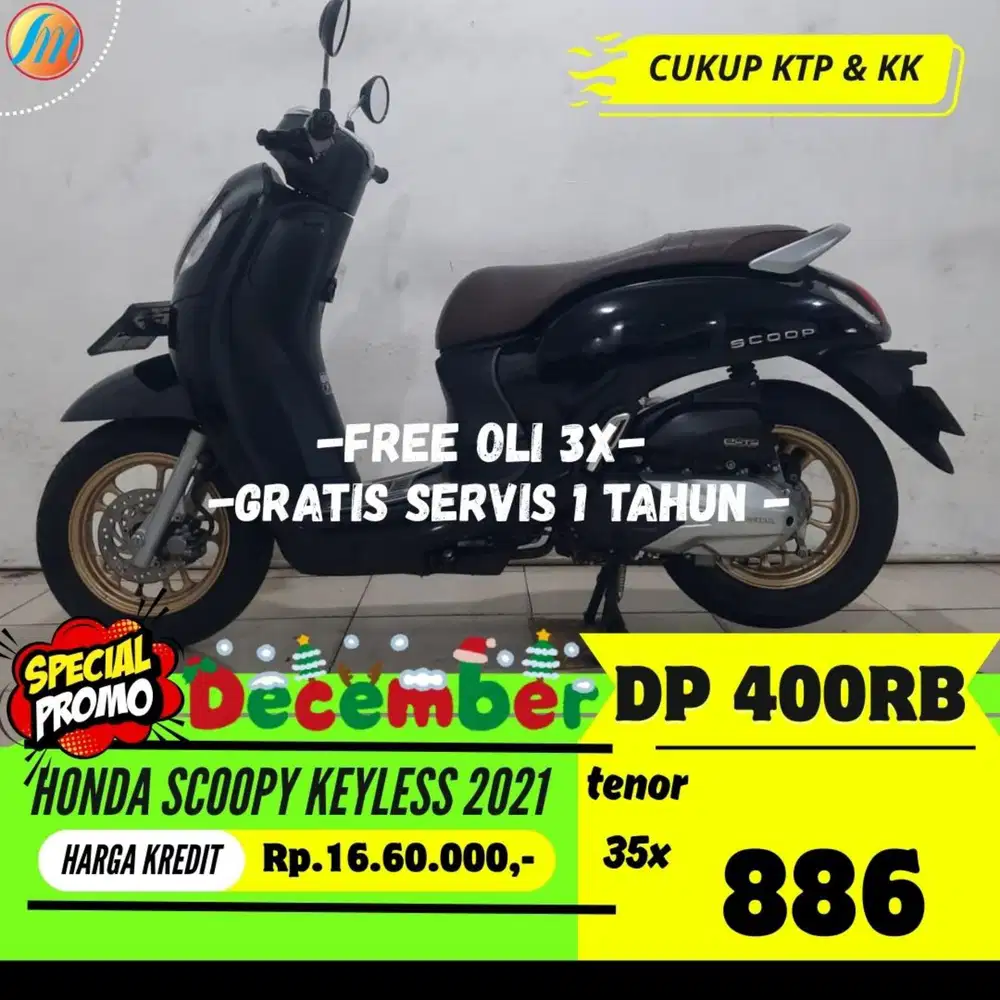JUAL CEPAT HONDA SCOOPY KEYLESS 2021 CASH KREDIT BERGARANSI
