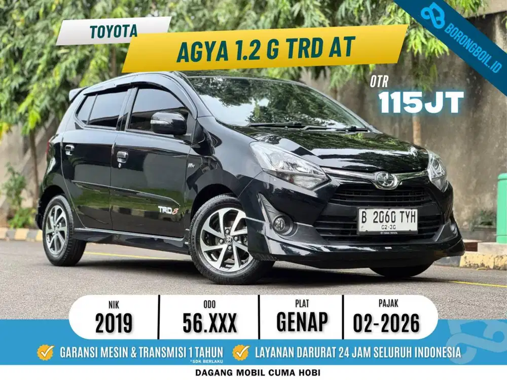 Toyota Agya 1.2 G Trd A/T Matic 2019 Hitam