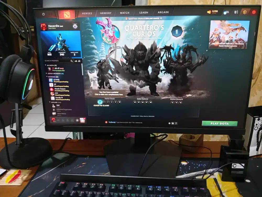 Monitor koorui 24inc 165hz full set