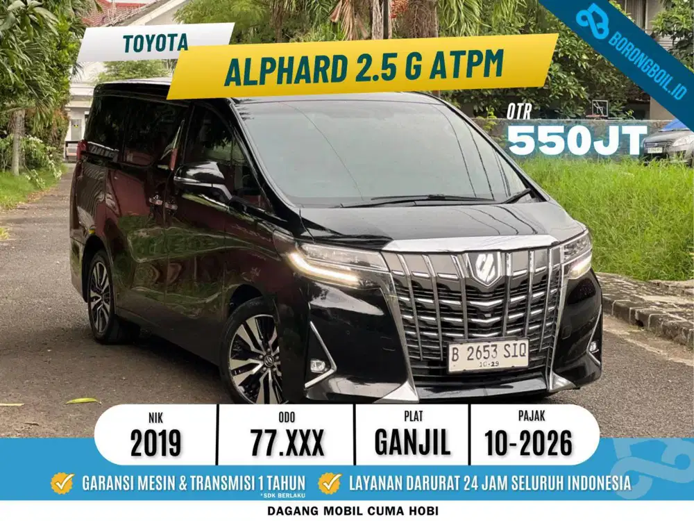 Toyota Alphard 2.5 G Atpm 2019 Hitam