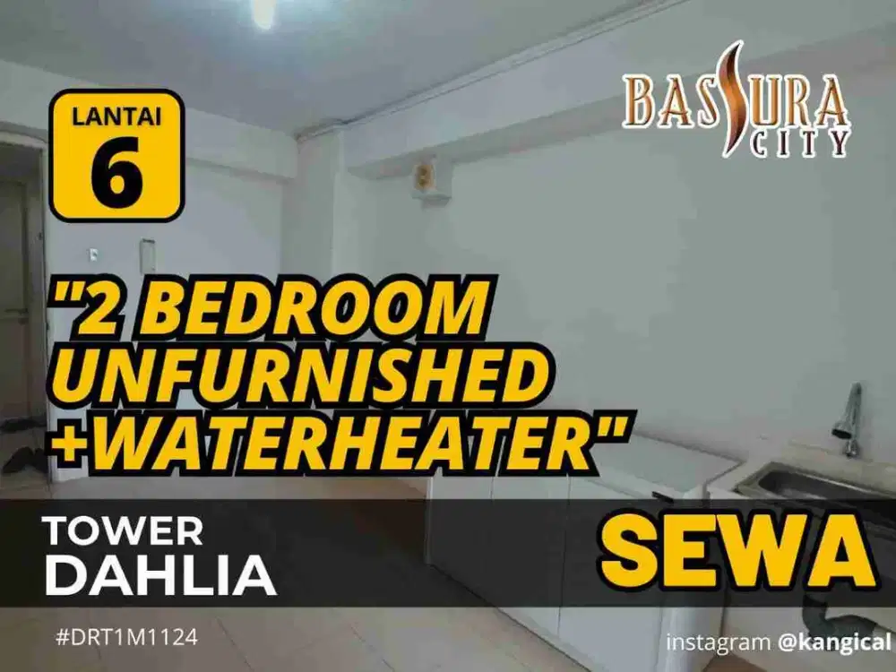 Disewakan 2 Bedroom Kosongan Tower D Lantai 6 Apartemen Bassura City