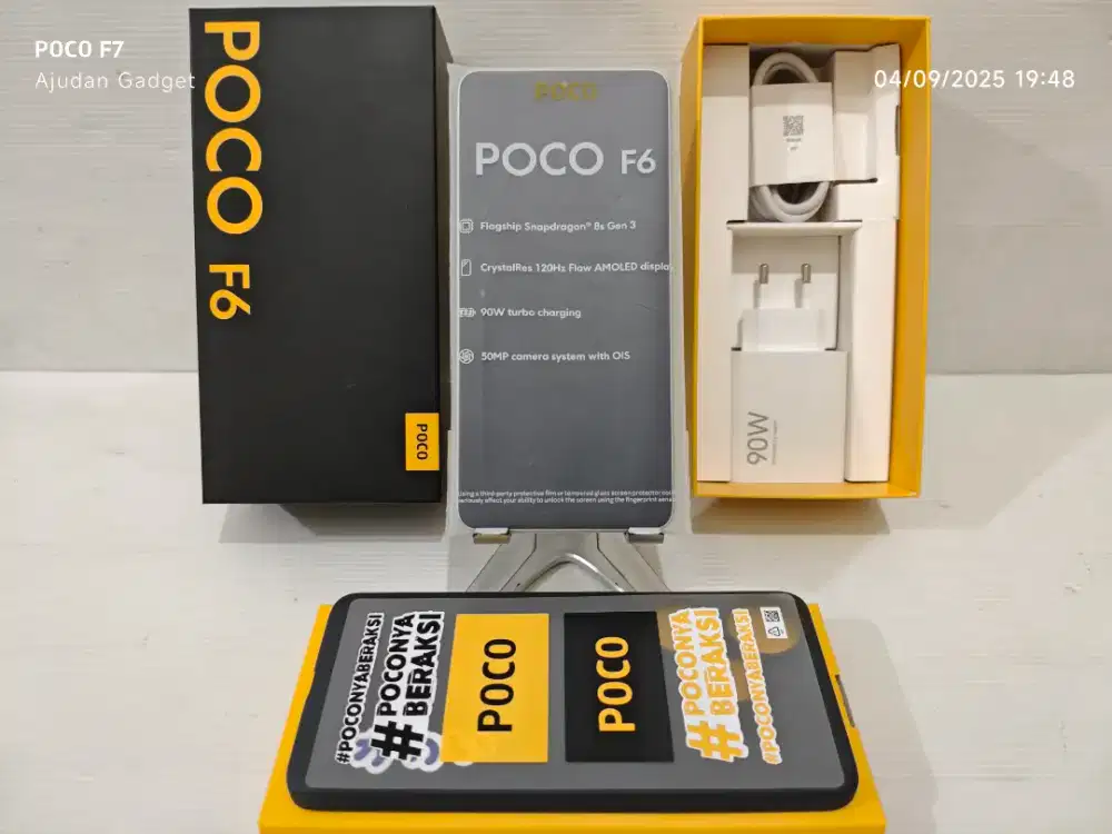 Xiaomi Poco F6 5G 12/512 Gb Likenew 100% Fullset bisa TT/BT yah..