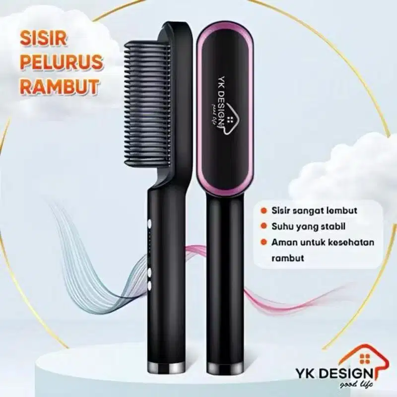 Hair Straightener Sisir Pelurus Rambut YK Design