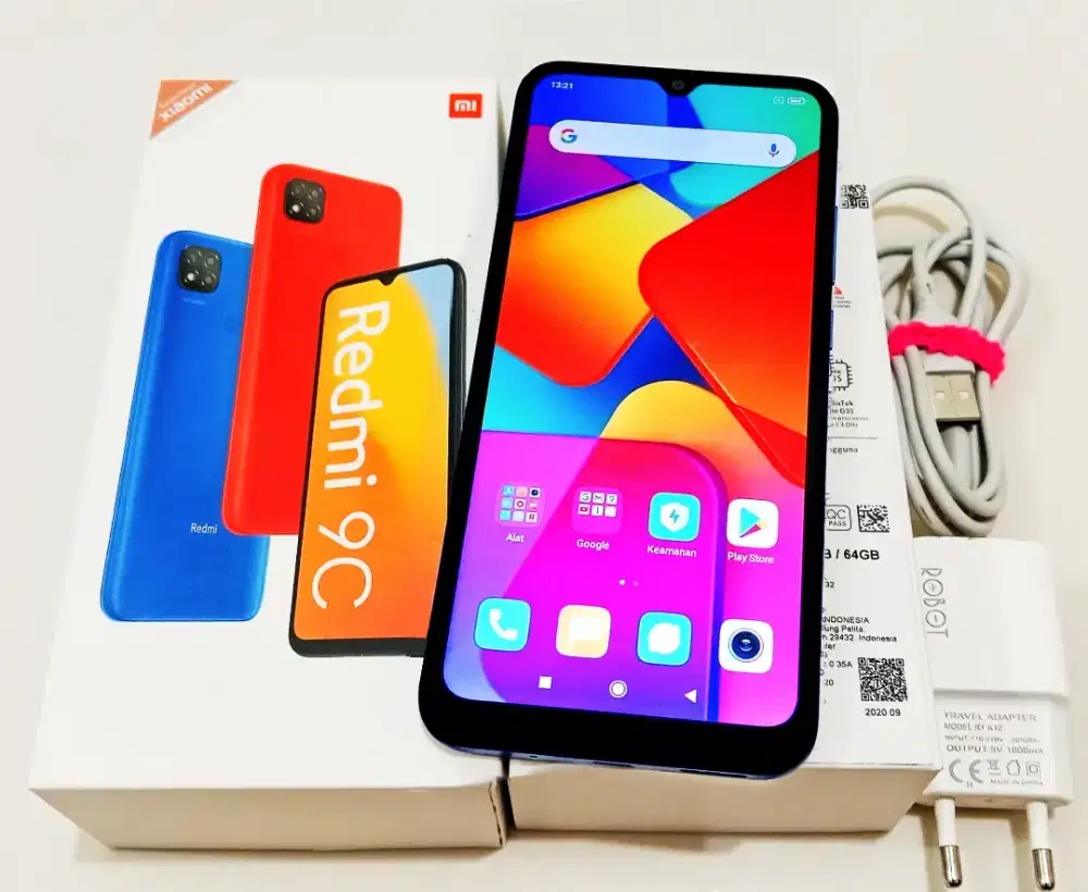 REDMI 9C 4GB/64GB LENGKAP SIAP PAKAI