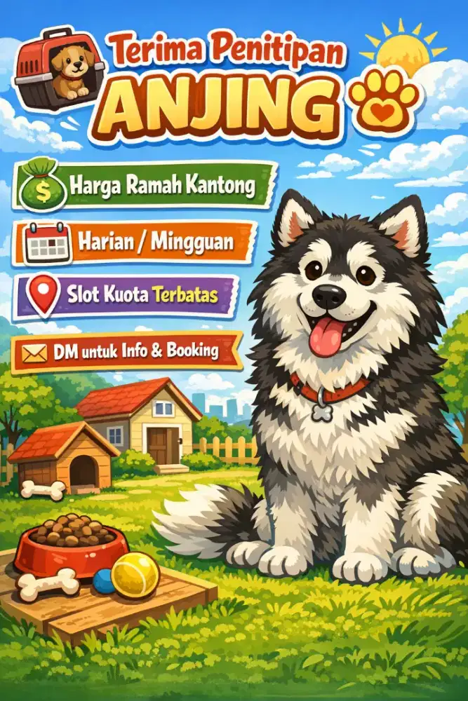 Jasa penitipan anjing harga terjangkau
