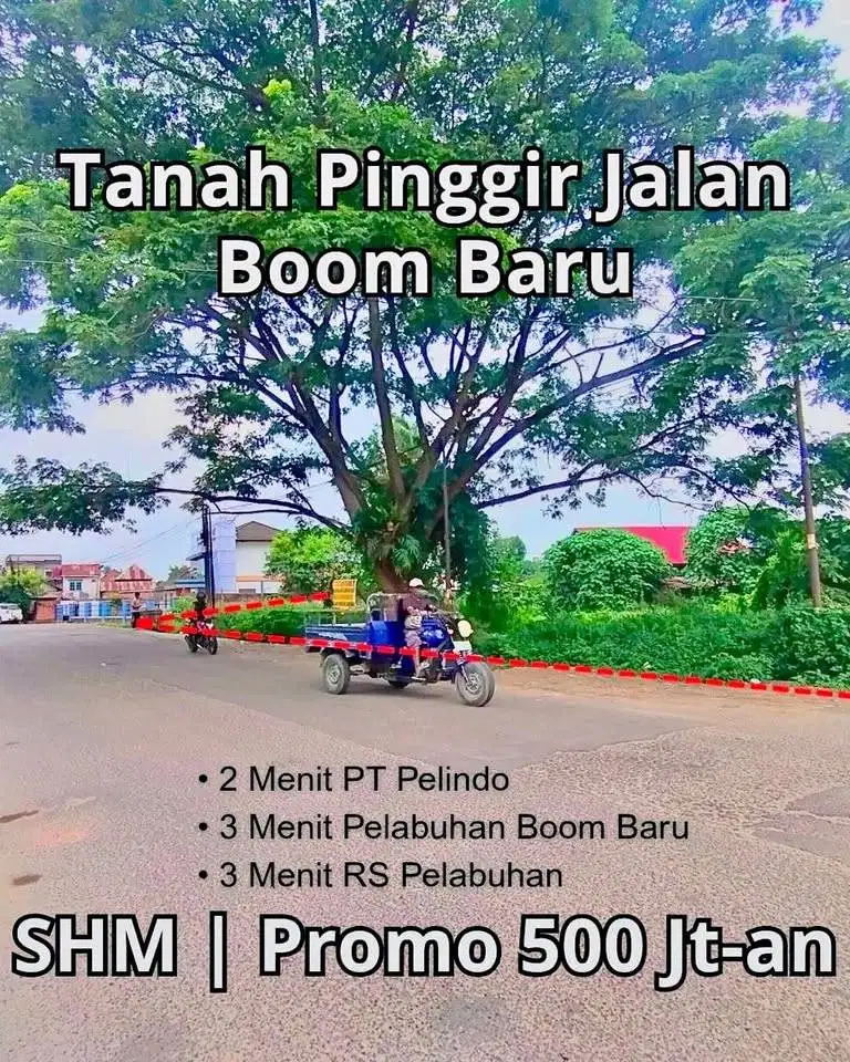 tanah kota palembang pinggir jalan