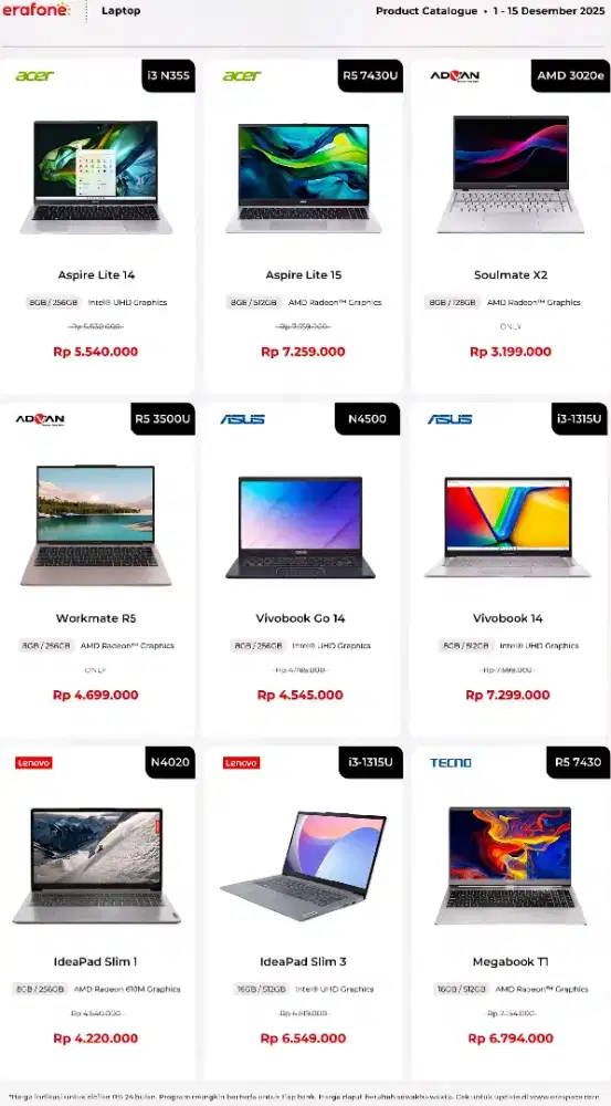 Cash / Credit Laptop Asus Vivobook 14