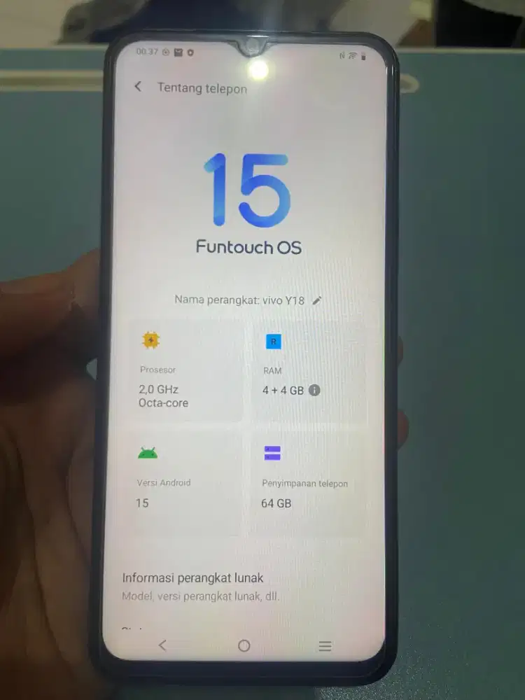Jual HP Vivo y18 pemakaian pribadi