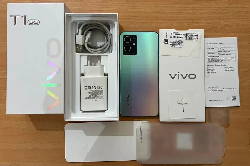 Vivo T1 5G Ram 8+8/128Gb Fullshet Lengkap
