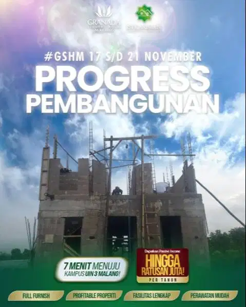 Di jual rumah kost indent dekat kampus umm unisma uin malang batu