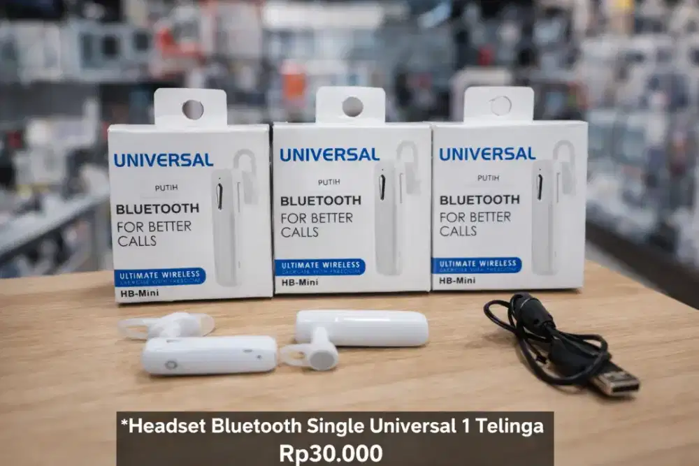 Bluetooth Headset Handsfree Earphone Wireless Mono Single (1 telinga)