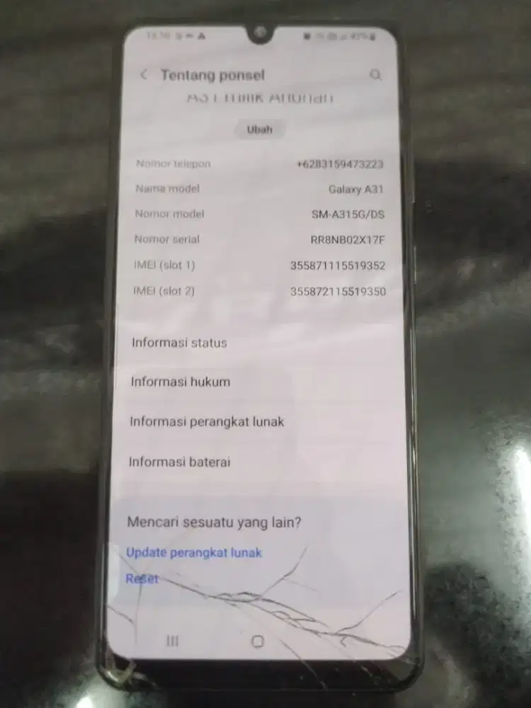Samsung a31 6/128gb batangan