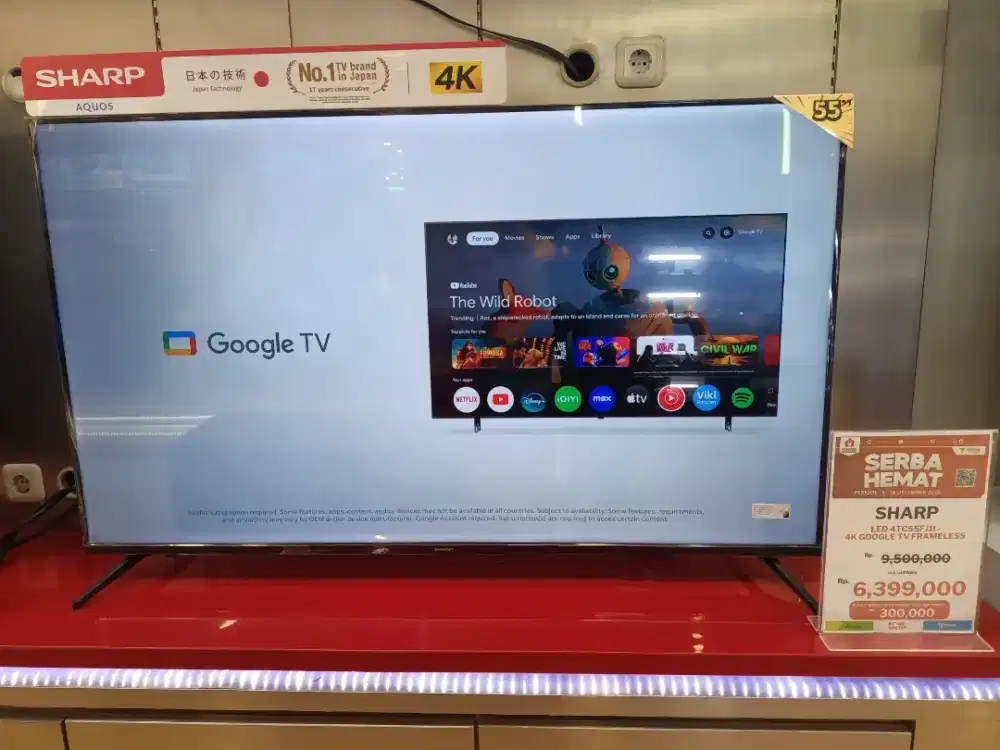 Cash & Credit SHARP LED 4TC55FJ1I 4K Google TV