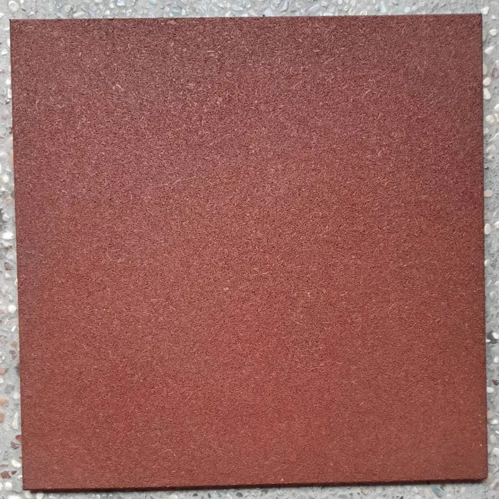 Rubber Flooring Mat Tile Gym Lantai Karet - Merah 50x50 Tebal 1,5cm